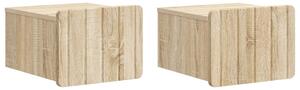VidaXL Fali éjjeli szekrény 2 pcs Sonoma Tölgy 33 x 34,5 x 24 cm