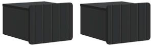 VidaXL Fali éjjeli szekrény 2 pcs Fekete 33 x 34,5 x 24 cm Szerelt Fa
