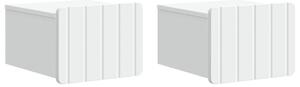 VidaXL Fali éjjeli szekrény 2 pcs Fehér 33 x 34,5 x 24 cm Szerelt Fa