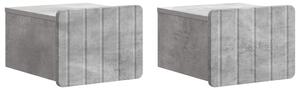 VidaXL Fali éjjeli szekrény 2 pcs Betonszürke 33 x 34,5 x 24 cm