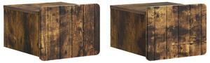 VidaXL Fali éjjeli szekrény 2 pcs Füstös Tölgy 33 x 34,5 x 24 cm