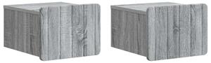 VidaXL Fali éjjeli szekrény 2 pcs Szürke Sonoma 33 x 34,5 x 24 cm