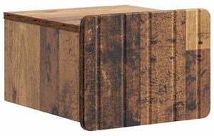 VidaXL Fali éjjeli szekrény Antik Fa 33 x 34,5 x 24 cm Szerelt Fa