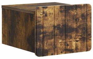 VidaXL Fali éjjeli szekrény Füstös Tölgy 33 x 34,5 x 24 cm Szerelt Fa