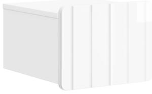 VidaXL Fali éjjeli szekrény fiókkal Magasfényű Fehér 33 x 34,5 x 24 cm