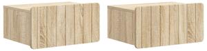 VidaXL Fali éjjeli szekrény 2 pcs Sonoma Tölgy 49 x 34,5 x 24 cm
