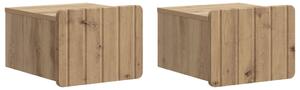 VidaXL Fali éjjeli szekrény 2 pcs Kézműves Tölgy 33 x 34,5 x 24 cm