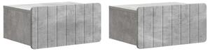 VidaXL Fali éjjeli szekrény 2 pcs Betonszürke 49 x 34,5 x 24 cm