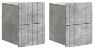 VidaXL Fali éjjeli szekrény 2 pcs Betonszürke 33 x 34,5 x 43 cm