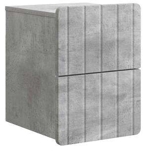 VidaXL Fali éjjeli szekrény Betonszürke 33 x 34,5 x 43 cm Szerelt Fa