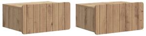 VidaXL Fali éjjeli szekrény 2 pcs Kézműves Tölgy 49 x 34,5 x 24 cm