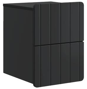VidaXL Fali éjjeli szekrény Fekete 33 x 34,5 x 43 cm Szerelt Fa