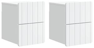 VidaXL Fali éjjeli szekrény 2 pcs Fehér 33 x 34,5 x 43 cm Szerelt Fa