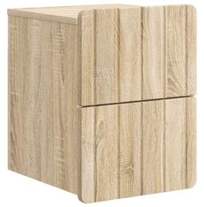 VidaXL Fali éjjeli szekrény Sonoma Tölgy 33 x 34,5 x 43 cm Szerelt Fa