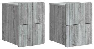 VidaXL Fali éjjeli szekrény 2 pcs Szürke Sonoma 33 x 34,5 x 43 cm