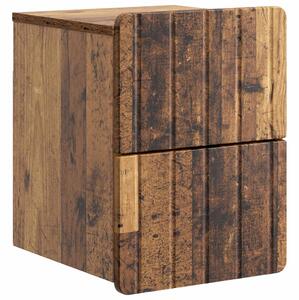 VidaXL Fali éjjeli szekrény Antik Fa 33 x 34,5 x 43 cm Szerelt Fa