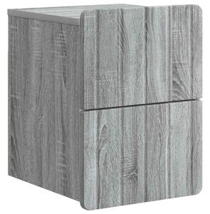 VidaXL Fali éjjeli szekrény Szürke Sonoma 33 x 34,5 x 43 cm Szerelt Fa