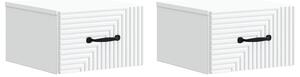 VidaXL Fali éjjeli szekrény 2 pcs Fehér 34,5 x 33 x 20 cm Szerelt Fa