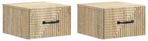 VidaXL Fali éjjeli szekrény 2 pcs Sonoma Tölgy 34,5 x 33 x 20 cm