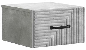 VidaXL Fali éjjeli szekrény Betonszürke 34,5 x 33 x 20 cm Szerelt Fa