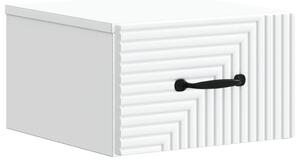 VidaXL Fali éjjeli szekrény fiókkal Fehér 34,5 x 33 x 20 cm Szerelt Fa