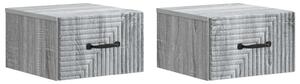 VidaXL Fali éjjeli szekrény 2 pcs Szürke Sonoma 34,5 x 33 x 20 cm