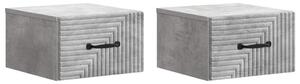 VidaXL Fali éjjeli szekrény 2 pcs Betonszürke 34,5 x 33 x 20 cm