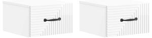VidaXL Fali éjjeli szekrény 2 pcs Magasfényű Fehér 34,5 x 33 x 20 cm