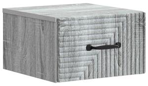 VidaXL Fali éjjeli szekrény Szürke Sonoma 34,5 x 33 x 20 cm Szerelt Fa