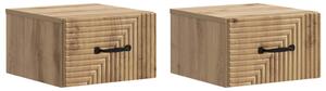 VidaXL Fali éjjeli szekrény 2 pcs Kézműves Tölgy 34,5 x 33 x 20 cm