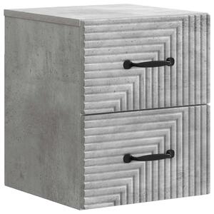 VidaXL Fali éjjeli szekrény Betonszürke 34,5 x 33 x 40 cm Szerelt Fa