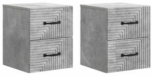 VidaXL Fali éjjeli szekrény 2 pcs Betonszürke 34,5 x 33 x 40 cm
