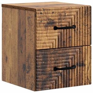 VidaXL Fali éjjeli szekrény Antik Fa 34,5 x 33 x 40 cm Szerelt Fa