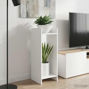 VidaXL Növényállvány polcokkal Fehér 30 x 30 x 80 cm Mérnöki fa