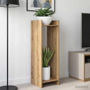 VidaXL Növényállvány Kézműves Tölgy 30 x 30 x 100 cm Mérnöki fa