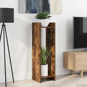 VidaXL Növényállvány Füstölt Tölgy 30 x 30 x 100 cm Mérnöki fa