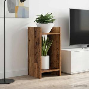 VidaXL Növényállvány polcokkal Öreg fa 30 x 30 x 60 cm Mérnöki fa