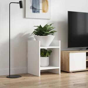 VidaXL Növényállvány polcokkal Fehér 30 x 30 x 40 cm Mérnöki fa