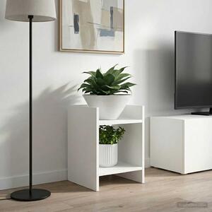 VidaXL Növényállvány polcokkal 2 pcs Fehér 30 x 30 x 40 cm Mérnöki fa