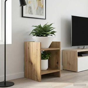 VidaXL Növényállvány 2 pcs Kézműves Tölgy 30 x 30 x 40 cm Mérnöki fa