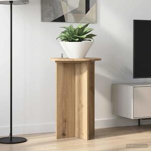 VidaXL Növényállvány 2 pcs Kézműves Tölgy Ø40 x 60 cm Szerelt Fa