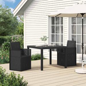 VidaXL Kerti étkező székek 2 pcs Antracit 53 x 47 x 88,5 cm PP