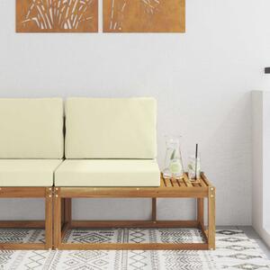 VidaXL Kültéri végleges kanapé párnával Természetes 91 x 63 x 73 cm