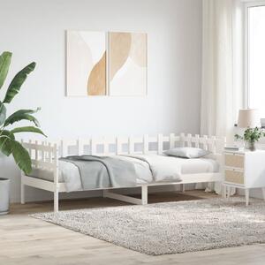 Fehér tömör fenyőfa kanapéágy matrac nélkül 90 x 190 cm