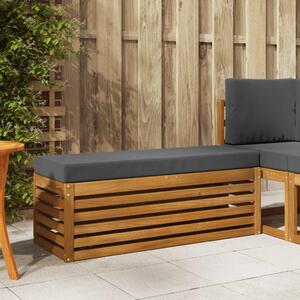 VidaXL Székpad Természetes és antracit 115 x 43 x 37 cm Tömör Akácfa