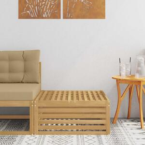VidaXL Kültéri lábtartó Tömör Akácfa Fehér 79 x 79 x 37 cm