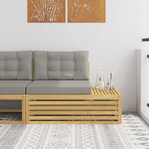 VidaXL Kültéri végleges kanapé Fehér 115 x 83 x 73 cm Tömör Akácfa
