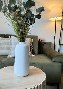 DEBBIE fehér kerámia váza 28 cm