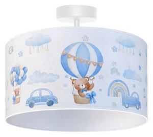 Mennyezeti Lámpa Duolla, Kids Print, Kék, Gyermekszoba, Szövet / Textília