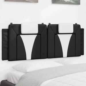 VidaXL fekete és fehér műbőr fejtámla párna 140 cm